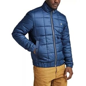 G-Star RAW Meefic Quilted Puffer Jacket Men's Size Small S Luna Blue - $210